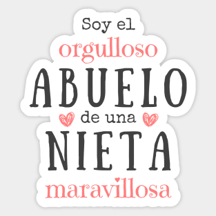 Soy el orgulloso abuelo de una nieta maravillosa Sticker